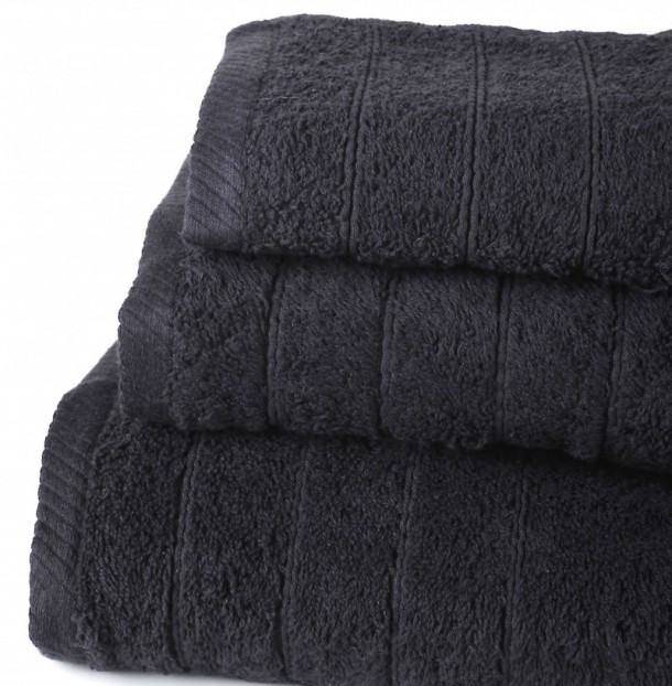 Σετ Πετσέτες 3τμχ Βαμβακερές Bonzai Black SB HOME