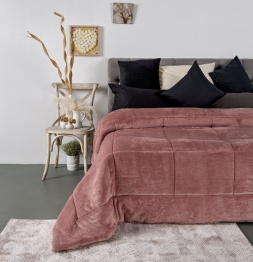 Κουβερτοπάπλωμα Flannel-Sherpa Μονό 160x240εκ. Luster Dusty SB HOME