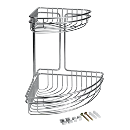 Εταζέρα Γωνιακή Διώροφη Ανοξείδωτη Cuba METALTEX 16-404628