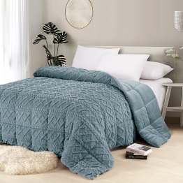 Κουβερτοπάπλωμα Flannel-Sherpa Υπέρδιπλο 220x240εκ. Ian Petrol Melinen 20003772