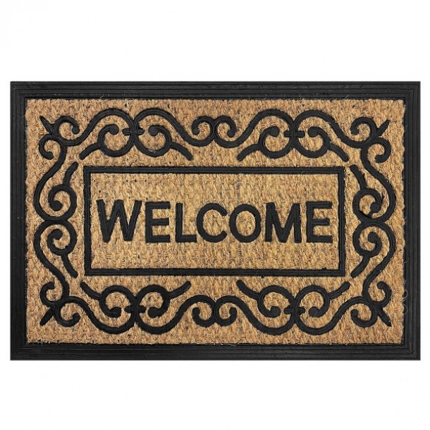 Πατάκι Εισόδου Welcome Πλεκτό Με Λαστιχένιο Υπόστρωμα 60x40εκ. 24home 24-958