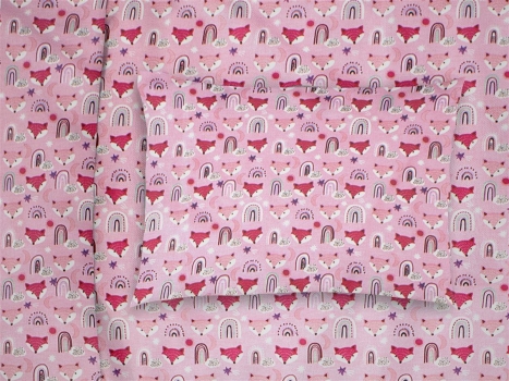 Μαξιλαροθήκη Φάκελος Bebe Βαμβακερή Rotary 35x45εκ. Fox 525 Pink Dimcol