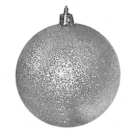 Σετ Μπάλες 6τμχ Glitter Silver Δ8εκ. Xmas fest 93-1696