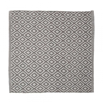 Ταπέτο Μπάνιου Υφαντό Βαμβακερό 60x60εκ. Trellis Grey Sealskin 800108