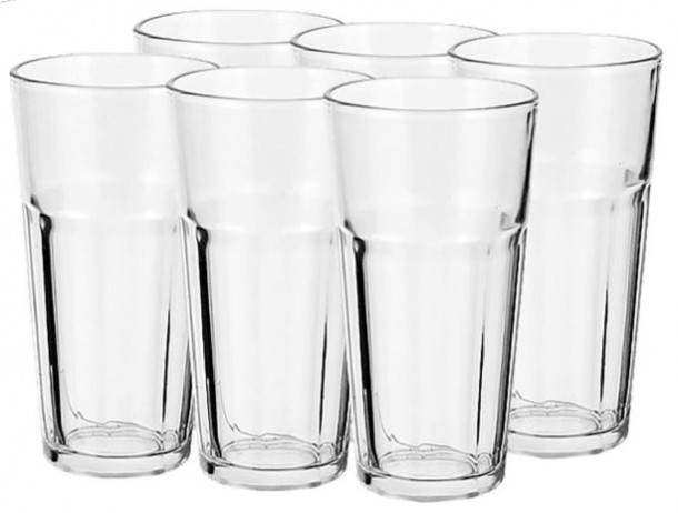 Ποτήρι Νερού Σετ 6τμχ Γυάλινο Διάφανο 340ml-7x14εκ. Homie 80-316