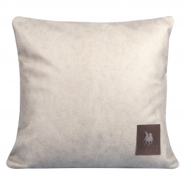 Διακοσμητικό Μαξιλάρι Polyester Leather Like Διθέσιος 42x42εκ. Premium 3925 Μπεζ Greenwich Polo Club