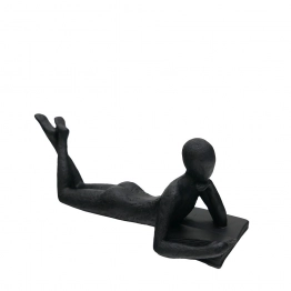 Διακοσμητική Επιτραπέζια Φιγούρα Polyresin Μαύρη ESPIEL 18,5x6,5x7εκ. FAD219