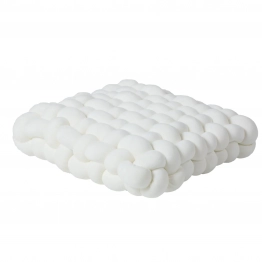 Διακοσμητικό Μαξιλάρι Βελούδινο 40x40x12εκ. Deco 2285 Λευκό Das Home