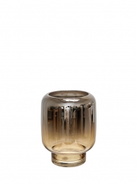 Βάζο Χειροποίητο Φυσητό Γυαλί Καφέ-Ασημί 15,5x19,5εκ. Zen Collection 25.43.52107