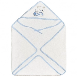 Κάπα Βαμβακερή 75x75εκ. Bear Σιέλ 40232