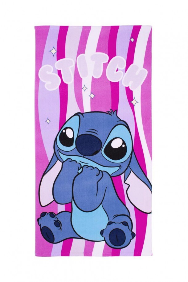 Πετσέτα Θαλάσσης Παιδική Microfiber 70x140εκ. Lilo & Stitch 91 Lilac Disney DimCol