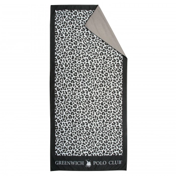 Πετσέτα Θαλάσσης Microfiber 80x170εκ. Essential 4036 Μαύρο-Taupe Greenwich Polo Club