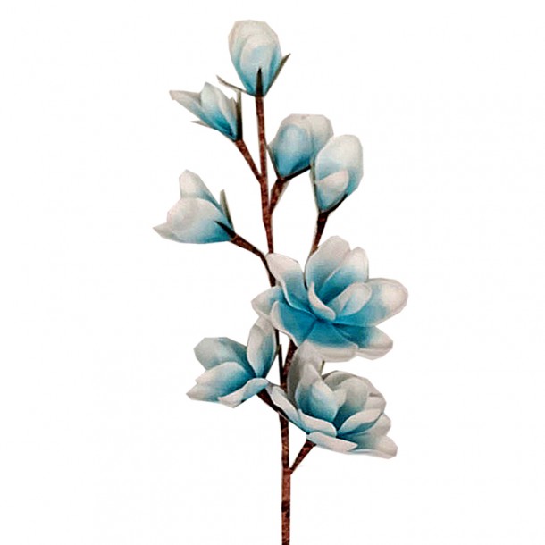 Κλαδί Με Λουλούδια Γαλάζιο-Λευκό Art Et Lumiere 80εκ. 10202