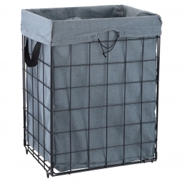 Καλάθι Απλύτων Πτυσσόμενο Μεταλλικό Cage 40x35x55εκ. Estia 01-30094