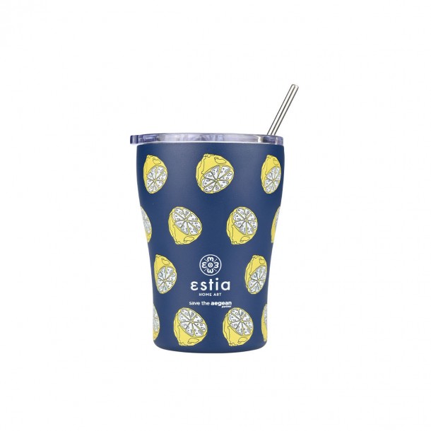 Θερμός-Ποτήρι Ανοξείδωτο Citrus Infusion Save The Aegean Estia 350ml-9x13εκ. 01-22952