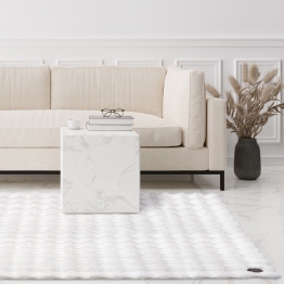 Χαλί Γούνινο Faux Fur 150x200εκ. Τρισδιάστατη Υφή Essential 3111 Λευκό Greenwich Polo Club