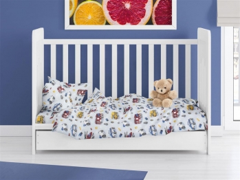 Πάπλωμα Φανελένιο Κούνιας 120x160εκ. Toys 46 Sky Blue DimCol