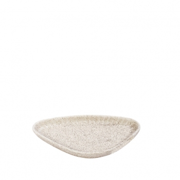 Πιάτο Γλυκού Τριγωνικό Stoneware Gobi White-Sand Matte ESPIEL 15x8,5x2εκ. OW2030K6