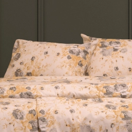 Ζεύγος Μαξιλαροθήκες Φανελένιες 53x72εκ. Peonia Grey Winter Line Mini Melinen 20004017