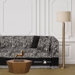 Ριχτάρι Chenille Διθέσιος 180x250εκ. Essential 3935 Μαύρο-Taupe Greenwich Polo Club