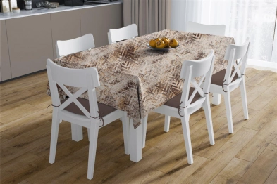 Τραπεζομάντηλο Polycotton Αλέκιαστο 180x300εκ. Skid Marks 472 Beige DimCol