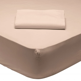 Σεντόνι Μεμονωμένο Βαμβακερό King Με Λάστιχο 180x200+35εκ. Colour Best 1002 Beige Das Home