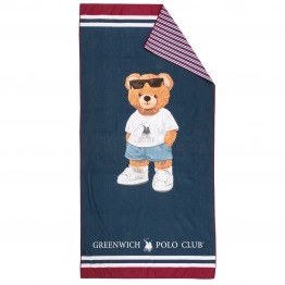 Πετσέτα Θαλάσσης Microfiber 70x140εκ. Junior 4042 Κόκκινη-Μπλε Greenwich Polo Club