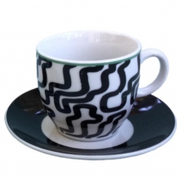 Σετ 6τμχ Φλυτζάνια Καφέ Πορσελάνης 90ml Black Maze Max Home BBDG082260