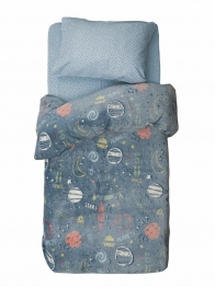 Κουβέρτα Φωσφοριζέ Fleece Μονή 160x220εκ. Nebula Palamaiki