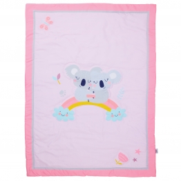 Κουβερλί Microfiber Κούνιας 110x150εκ. Fun 4934 Γκρι-Ροζ Das Baby