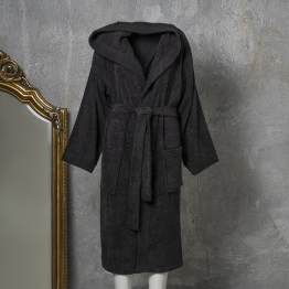 Μπουρνούζι Ενηλίκων Βαμβακερό Extra Large Liberty Black Melinen 2000023051