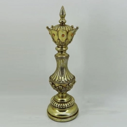 Διακοσμητικό Πιόνι Polyresin Βασίλισσα Χρυσό 9,5x9,5x31,5εκ. ESTHETI 752-28597