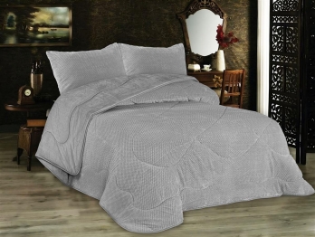 Κουβερτοπάπλωμα Popcorn Fleece Υπέρδιπλο 220x240εκ. Grey 1950 DimCol