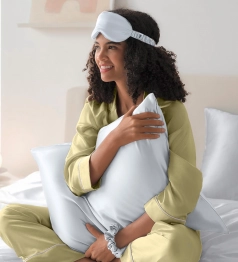 Σετ Ύπνου 3τμχ Beauty Sleep Μαξιλαροθήκη-Μάσκα Ύπνου-Λαστιχάκι Μαλλιών Silver Guy Laroche