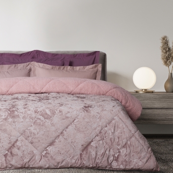 Κουβερτοπάπλωμα Velvet-Sherpa Υπέρδιπλο 220x240εκ. Blankets 1377 Nude Das Home