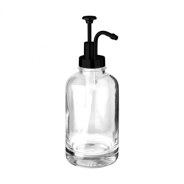 Ντισπένσερ Γυάλινο Διάφανο-Μαύρο Purity 500ml/8x20εκ. Estia 01-29807
