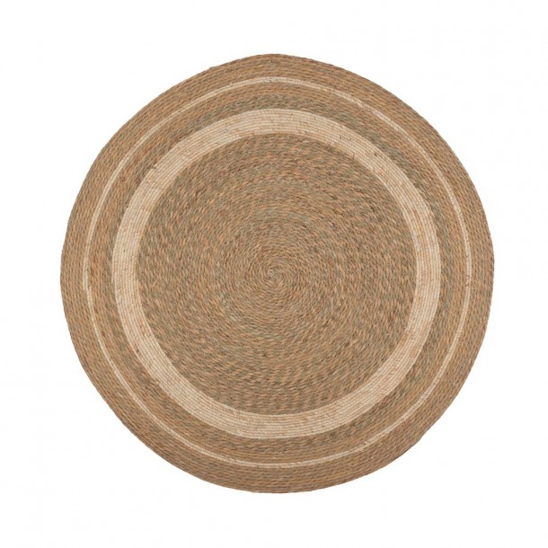 Χαλί Jute-Βαμβακερό Boho Στρογγυλό 100εκ. Καφέ-Natural iliadis 90154
