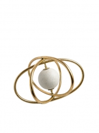 Διακοσμητικό Επιτραπέζιο Χρυσό-Λευκό 24x24x15εκ. Zen Collection 26.1.52203