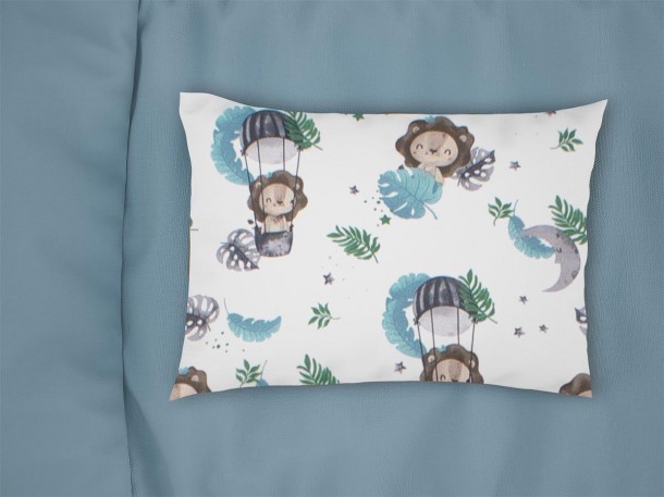 Μαξιλαροθήκη Bebe Φάκελος Βαμβακερή 35x45εκ. Lion 533 Sky Blue DimCol