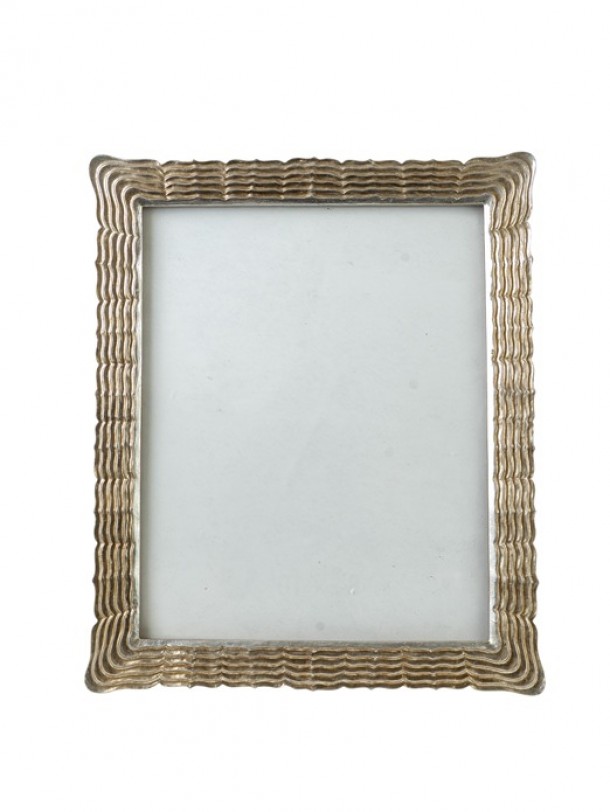 Κορνίζα Polyester Ασημί Με Γραμμές 20x25εκ. Zen Collection 25.12.51484