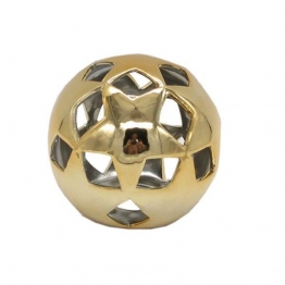 Διακοσμητική Επιτραπέζια Μπάλα Κεραμική Χρυσή Art Et Lumiere 12εκ. 00201