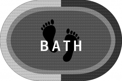 Ταπέτο Μπάνιου Αντιολισθητικό Polyester 50x70εκ. Bath Grey DimCol