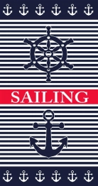 Πετσέτα Θαλάσσης 2 Όψεων Βαμβακερή Βελουτέ 87x165εκ. Ζακάρ 209 Dimcol