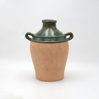 Βάζο Κεραμικό Πράσινο-Μπεζ 26x22x32,5εκ. ESTHETI 819-00499