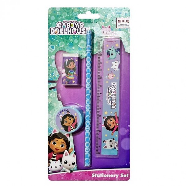 Σχολικό Σετ 4τμχ Σε Καρτέλα 11x23εκ. Gabby's Dollhouse 50-3302
