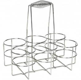 Μπουκαλοθήκη 6 Θέσεων Μεταλλική Inox ESPIEL 32x22x32εκ. MTT152