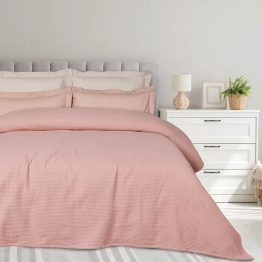 Κουβέρτα Polycotton Πικέ Υπέρδιπλη 220x240εκ. Blanket 0494 Nude Das Home