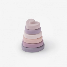 Παιχνίδι Στοίβαξης Σιλικόνης Beautiful Heart Light Pink Minene 11313005060OS