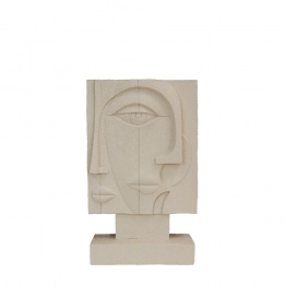 Διακοσμητική Επιτραπέζια Γεωμετρική Φιγούρα Polyresin Cubism Λευκή ESPIEL 16,4x7,3x26,9εκ. CIN102