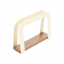 Χαρτοπετσετοθήκη Ξύλινη-Μεταλλική Ivory 12x4,5x12εκ. Allure Estia 01-24789